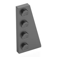 Wedge Plate 4 x 2 Right (Metallic Silver)