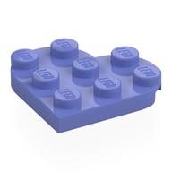 Plate Angled 3 x 3 with Heart Shape (Blue Violet)