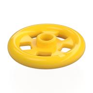 Plate Special Round 1 x 1 Stud with 3 x 3 Ring Around (Yellow)