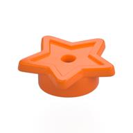 Tile, Star with Stud Holder, Pin Hole (Orange)