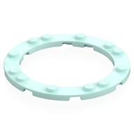 Plate 8 x 8 Round with 6 x 6 Round Cutout (Light Aqua)
