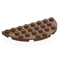 Plate Round Half 4 x 8 (Reddish Brown)