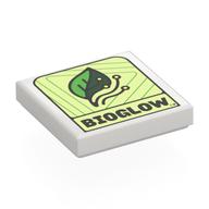 Tile 2 x 2 with BIOGLOW Logo Print (White)