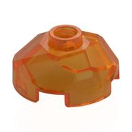 Rock Boulder 2 x 2 x 2/3, Top (Trans-Orange)