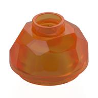 Rock Boulder 2 x 2 x 1, Bottom (Trans-Orange)
