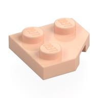 Wedge Plate 2 x 2 Cut Corner (Light Nougat)