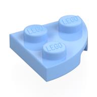 Plate Round Corner 2 x 2 (Bright Light Blue)