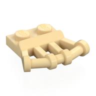 Plate Special 1 x 2 with Angled Handles on Side (Tan)