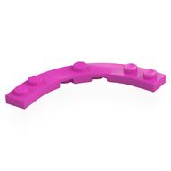 Plate Round Corner 5 x 5 with 4 x 4 Round Cutout (Dark Pink)