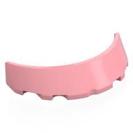 Windscreen 3 x 6 x 1 Curved with Rectangular Stud Holder in Bottom (Warm Pink)