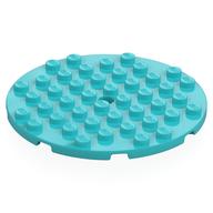 Plate Round 8 x 8 (Medium Azure)