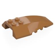 Brick Wedged, Curved 6 x 4 Triple (Medium Nougat)