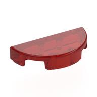 Tile Round 1 x 2 Half Circle (Trans-Red)