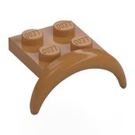 Wheel Arch, Mudguard 2 x 3 x 1 1/3 with 2 x 2 Plate (Medium Nougat)