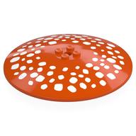 Dish 10 x 10 Inverted (Radar) with White Spots (Mushroom Head) Print (Reddish Orange)