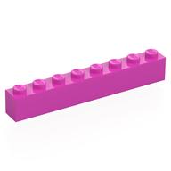 Brick 1 x 8 (Dark Pink)