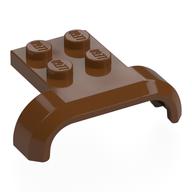 Wheel Arch, Mudguard 3 x 4 with 2 x 2 Plate (Reddish Brown)