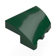 Brick Wedged, Curved 2 x 2 with Stud Notch Left (Dark Green)