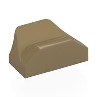Brick Wedged, Curved 1 x 2 x 2/3 No Studs, Wing End (Dark Tan)