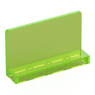 Panel 1 x 4 x 2, No Studs (Trans-Bright Green)