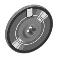 Technic Disc 3 x 3 with CD/Optical Disc Print (Light Bluish Gray)