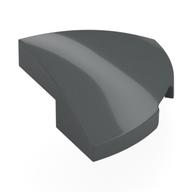 Brick Round Corner, Curved 2 x 2 x 2/3 Quarter Circle With 1 x 1 Bottom Cutout (Dark Bluish Gray)