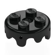Plate Special Round 2 x 2 with Melting Drops/Icing on Sides (Black)