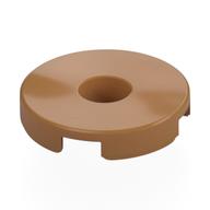 Tile Special Round 2 x 2 with Hole (Medium Nougat)
