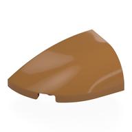 Brick Round, Curved Double 3 x 2 Beveled with Stud Notch Left (Medium Nougat)