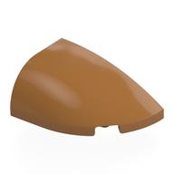 Brick Round, Curved Double 3 x 2 Beveled with Stud Notch Right (Medium Nougat)