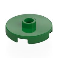 Plate Special Round 2 x 2 with Center Stud (Jumper Plate) (Green)