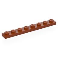Plate 1 x 8 (Dark Orange)