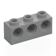 Technic Brick 1 x 3 [3 Pin Holes] (Light Bluish Gray)