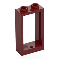 Window 1 x 2 x 3 Flat Front (Dark Red)