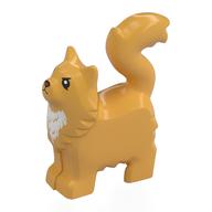 Animal, Cat with Furry Chest with White Chest, Black Eyes, Nose Print (Ochre Yellow)