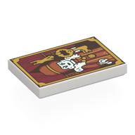 Tile 2 x 3 with Painting Of Mayor, Key, Gold Frame Print (White)