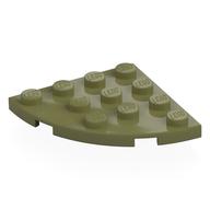 Plate Round Corner 4 x 4 (Olive Green)