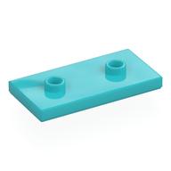 Plate Special 2 x 4 with Groove and Two Center Studs (Jumper) (Medium Azure)
