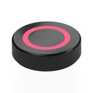 Tile Round 1.5 x 1.5 with Coral Circle Print (Black)