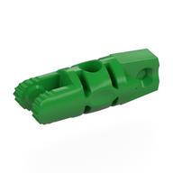 Hinge Cylinder 1 x 3 Locking with 1 Finger and 2 Fingers On Ends, with Hole, 7 Teeth (Bright Green)