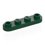 Plate Special 1 x 4 Rounded with 2 Open Studs (Dark Green)