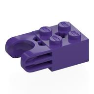 Technic Brick Special 2 x 2 with Ball Socket Wide and Axle Hole, No Arm Holes (Dark Purple)