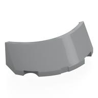 Windscreen 2 x 4 Half Dome (Light Bluish Gray)