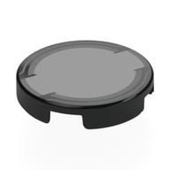 Tile Round 2 x 2 with Dark Bluish Grey Hatch Print (Black)