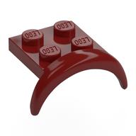 Wheel Arch, Mudguard 2 x 3 x 1 1/3 with 2 x 2 Plate (Dark Red)