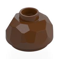 Rock Boulder 2 x 2 x 1, Bottom (Reddish Brown)