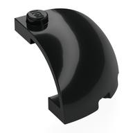 Panel 3 x 3 x 1 2/3 Corner, Curved Top (Black)