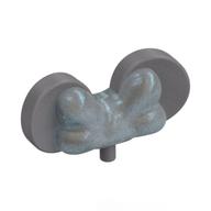 Headwear Accessory Bow with Minnie Mouse Ears, Small Pin, Opal Trans-Clear Pattern (Flat Silver)