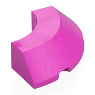 Brick Round Corner 4 x 4 x 1 with Bottom Cut Outs, No Studs, Flat Top (Dark Pink)
