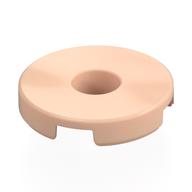 Tile Special Round 2 x 2 with Hole (Light Nougat)